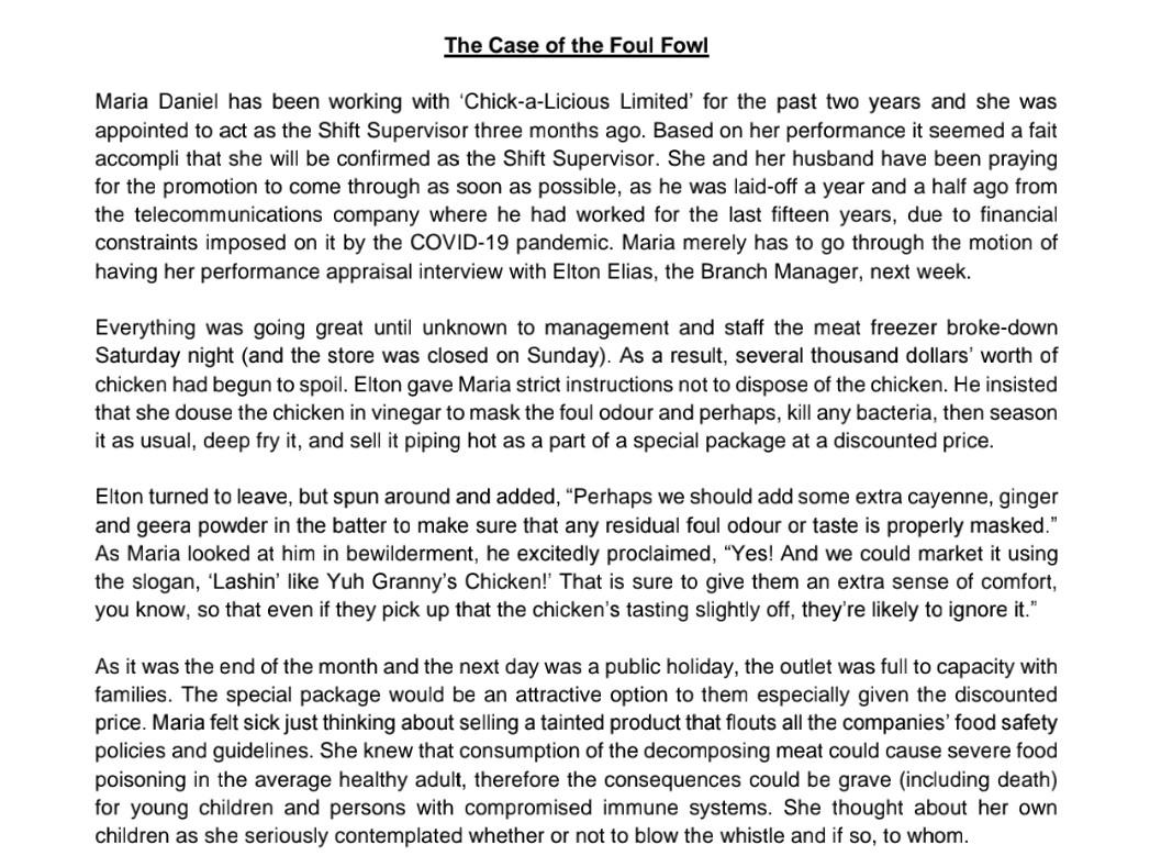 The Case of the Foul Fowl Maria Daniel has been