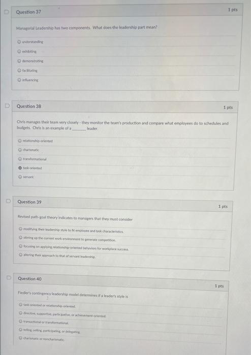 please answer ASAP i need help Question 37 1 pts
