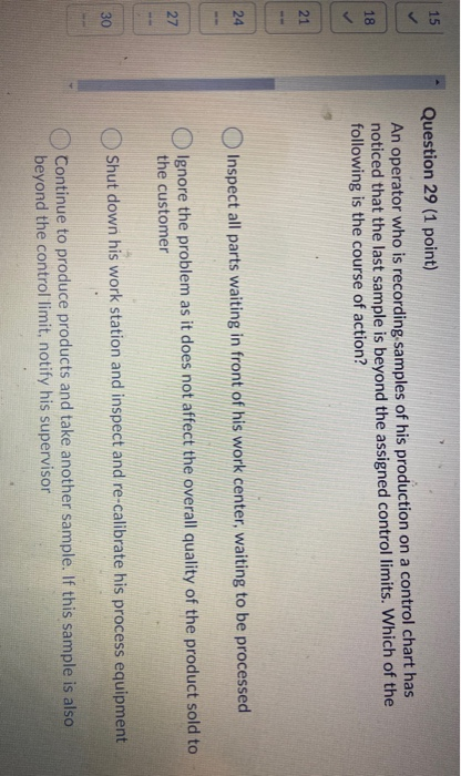 15 Question 29 (1 point) An operator who is