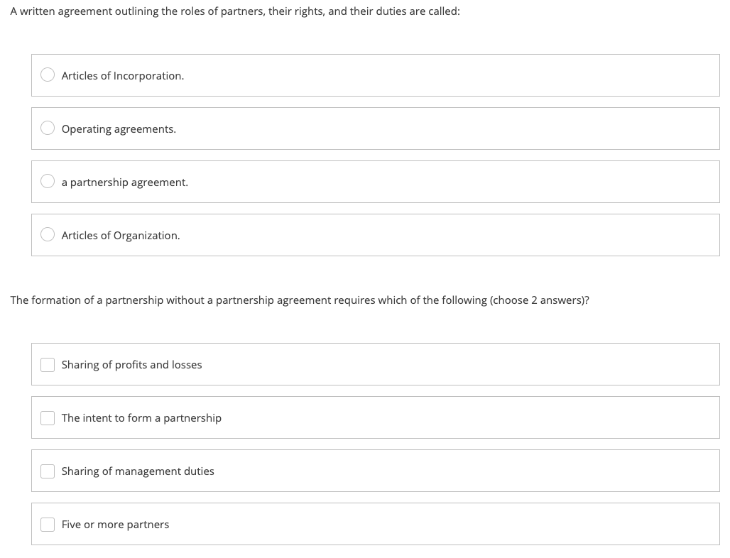 Any partner: is entitled to compensation for