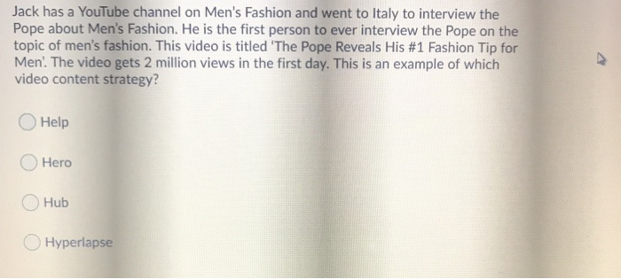 Jack has a YouTube channel on Men's Fashion and