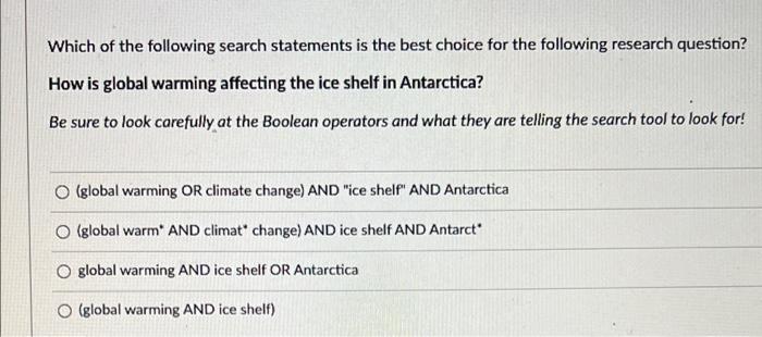 Which of the following search statements is the