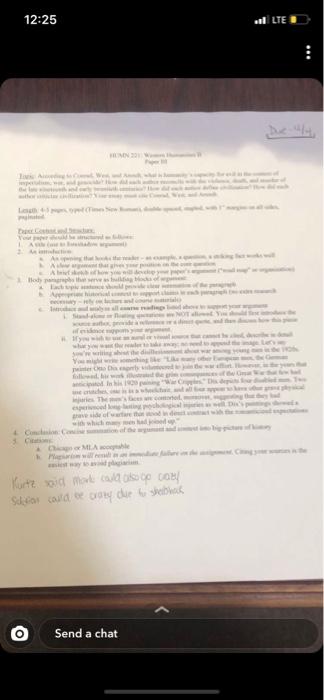 FOR WESTERN HUMANITIES 2 PLEASE HELP ME OUT WITH