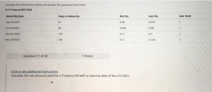 Consider the information below and answer the