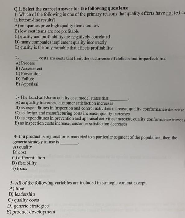 please answer all multiple choice for question