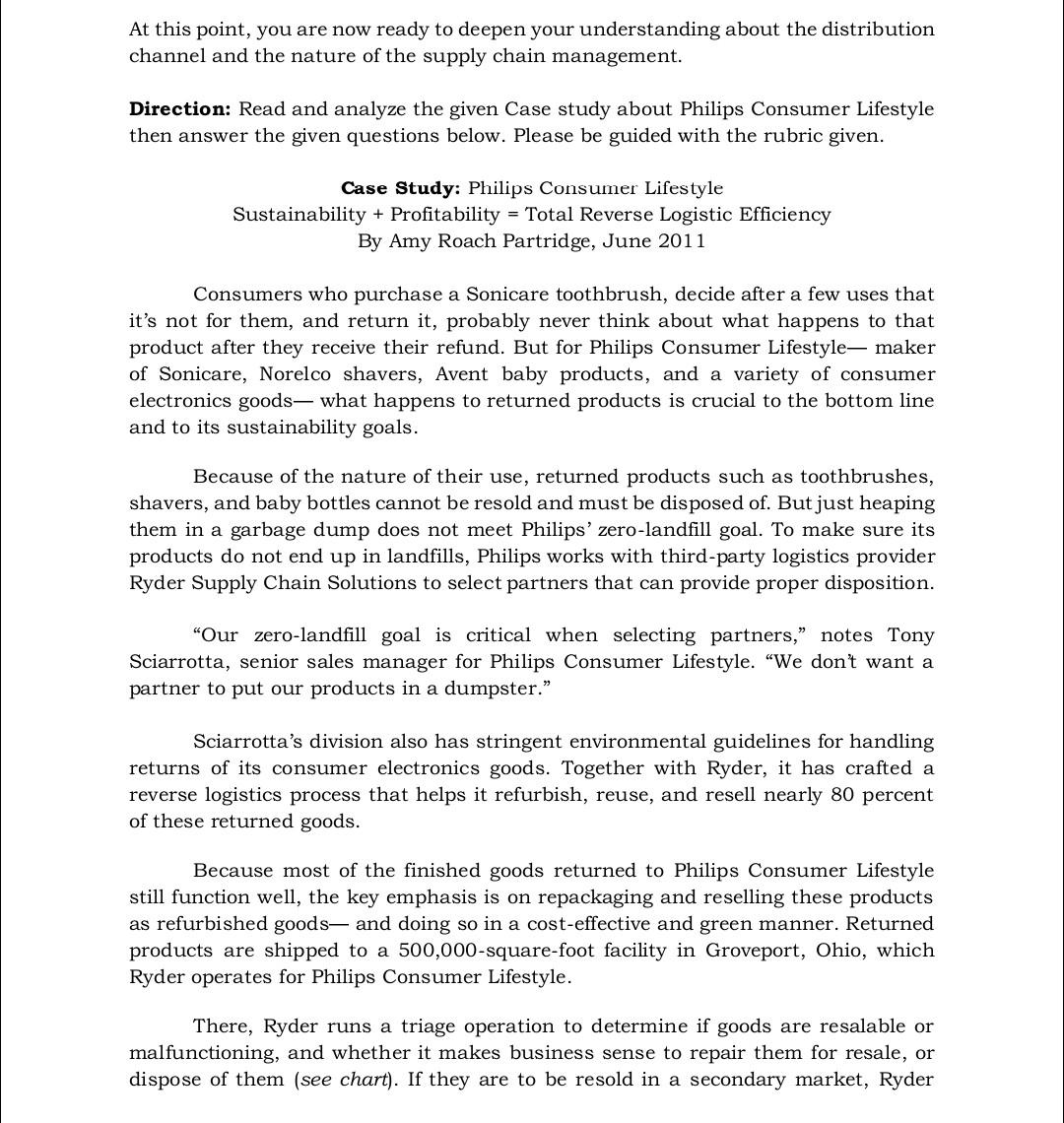 Case Study questions are on the last picture. At