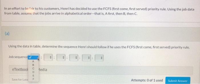 Henrl's Custom Gowns has six jobs waiting to be