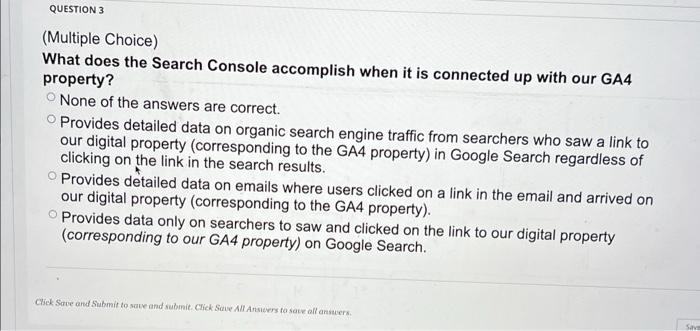(Multiple Choice) What does the Search Console