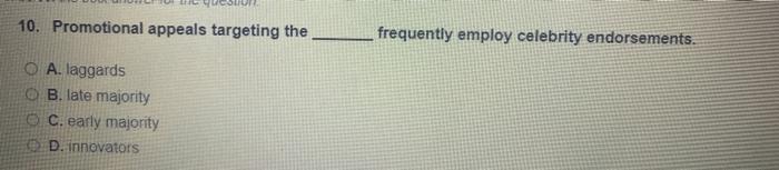 10. Promotional appeals targeting the frequently