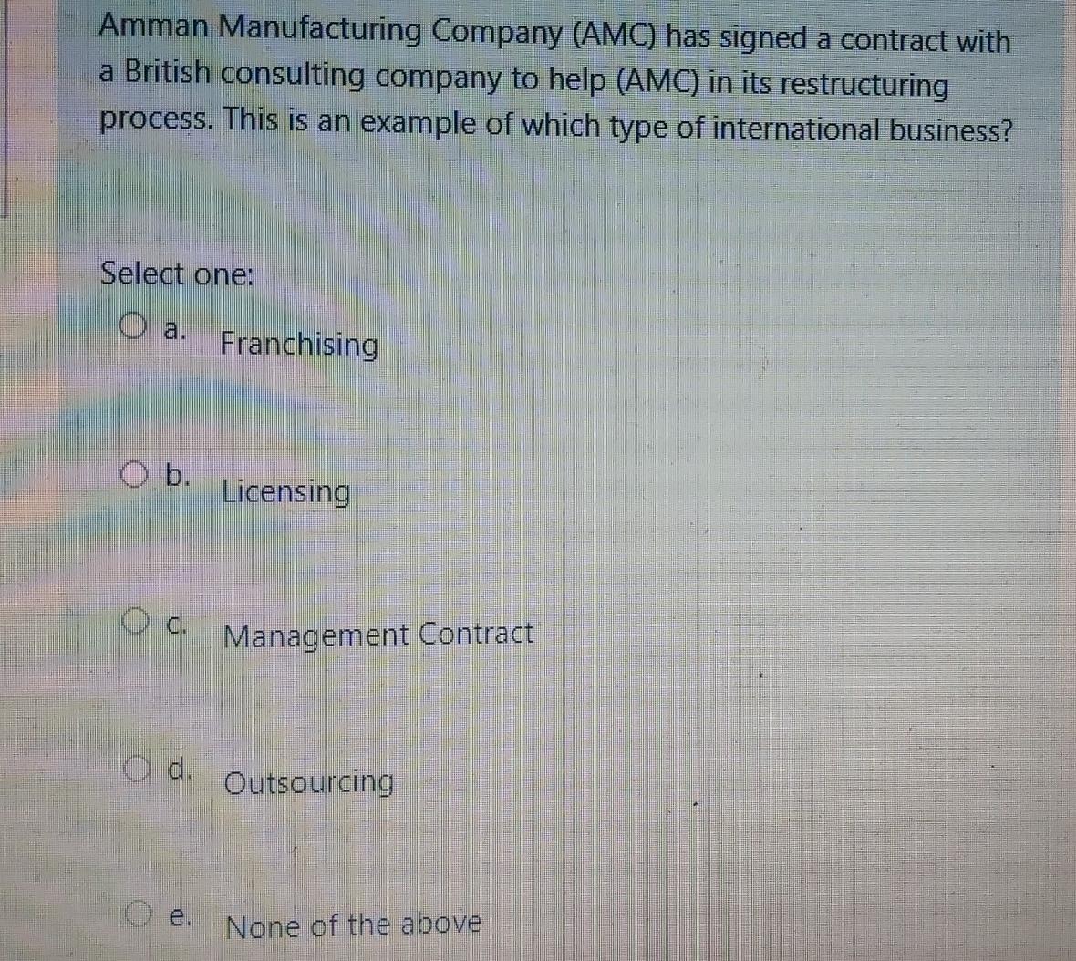24 Amman Manufacturing Company (AMC) has signed a