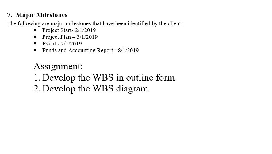 2.4 Items Excluded The following are not included