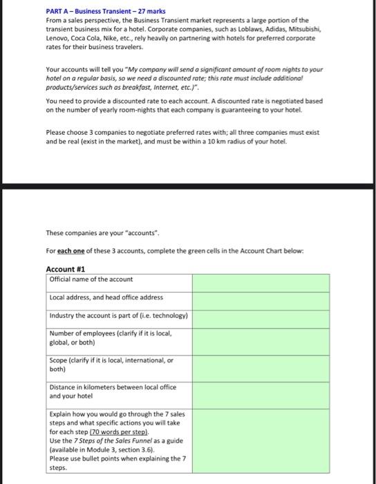 you can use company coca cola PART A - Business