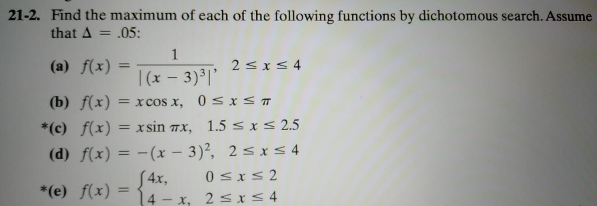 please help me part d) and e) 21-2. Find the