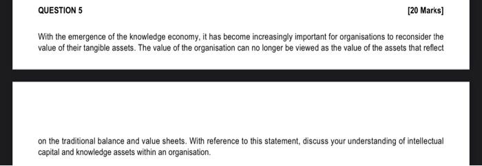 please answer question 5 in full worth 20marks