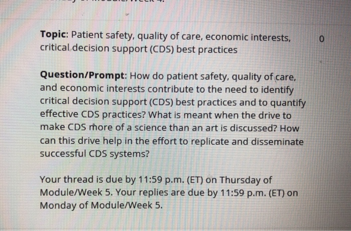 need REFERENCES or it wont count. Topic: Patient