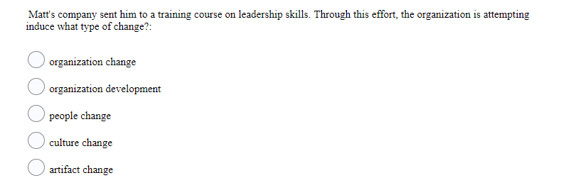 Matt's company sent him to a training course on