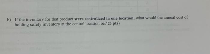 2) (20 pts) Yunus Supermarkets has twenty-five