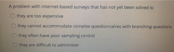 A problem with internet-based surveys that has
