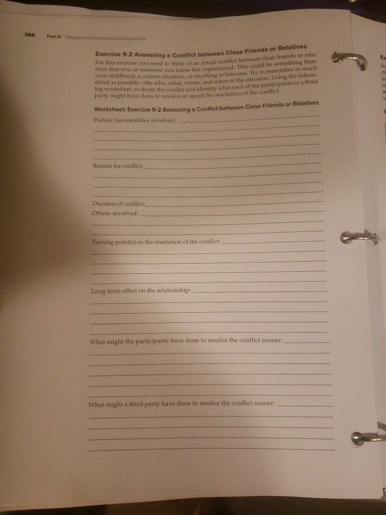 266 Part Il interpersonal Contextual