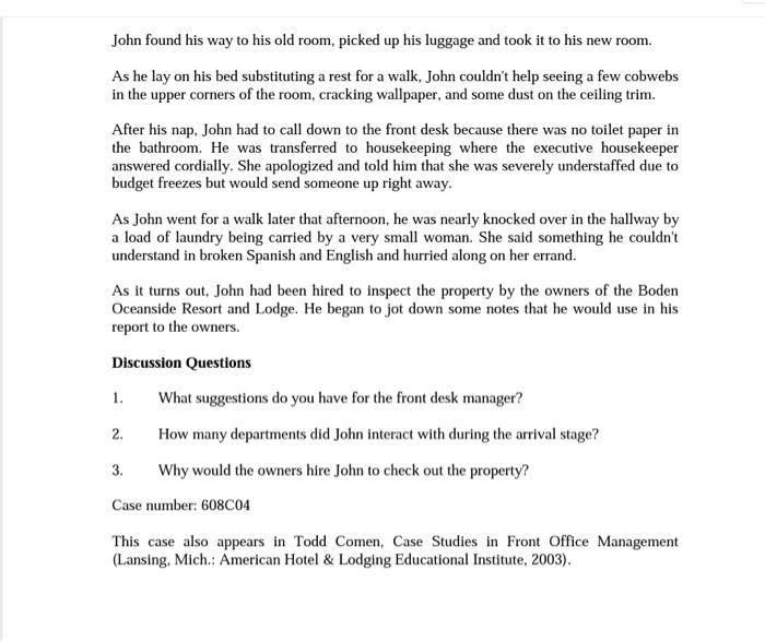 Checking in to the Boden Oceanside Resort and