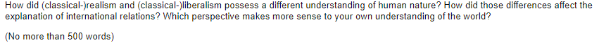 How did (classical-)realism and
