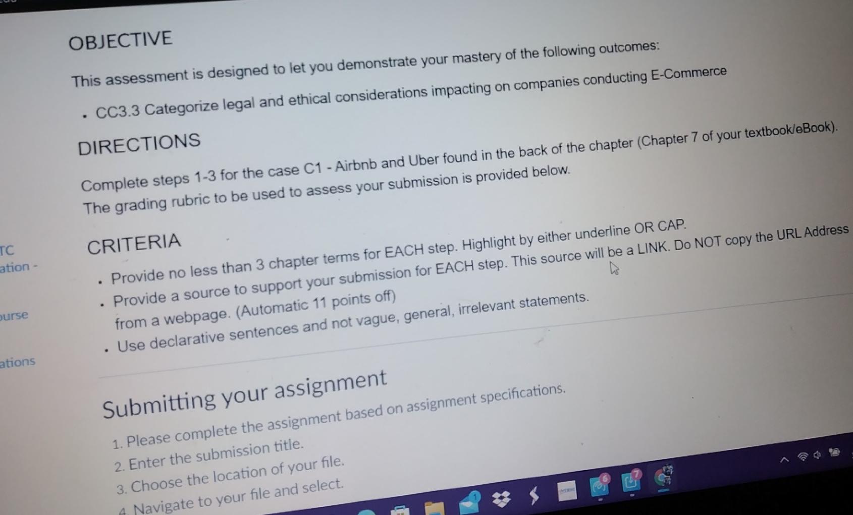 can you help me please? OBJECTIVE This assessment