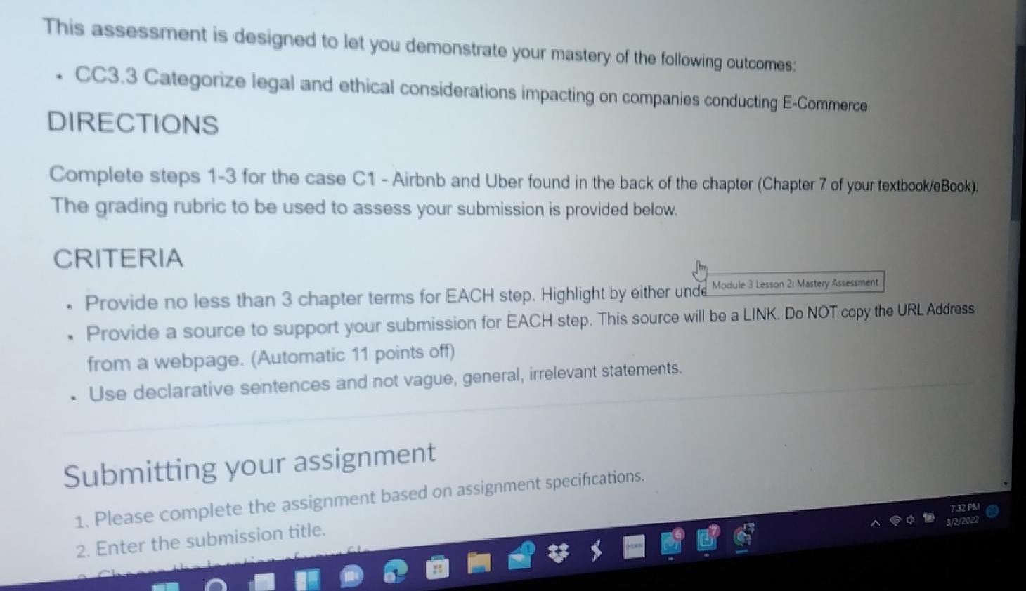 can you help me please? OBJECTIVE This assessment