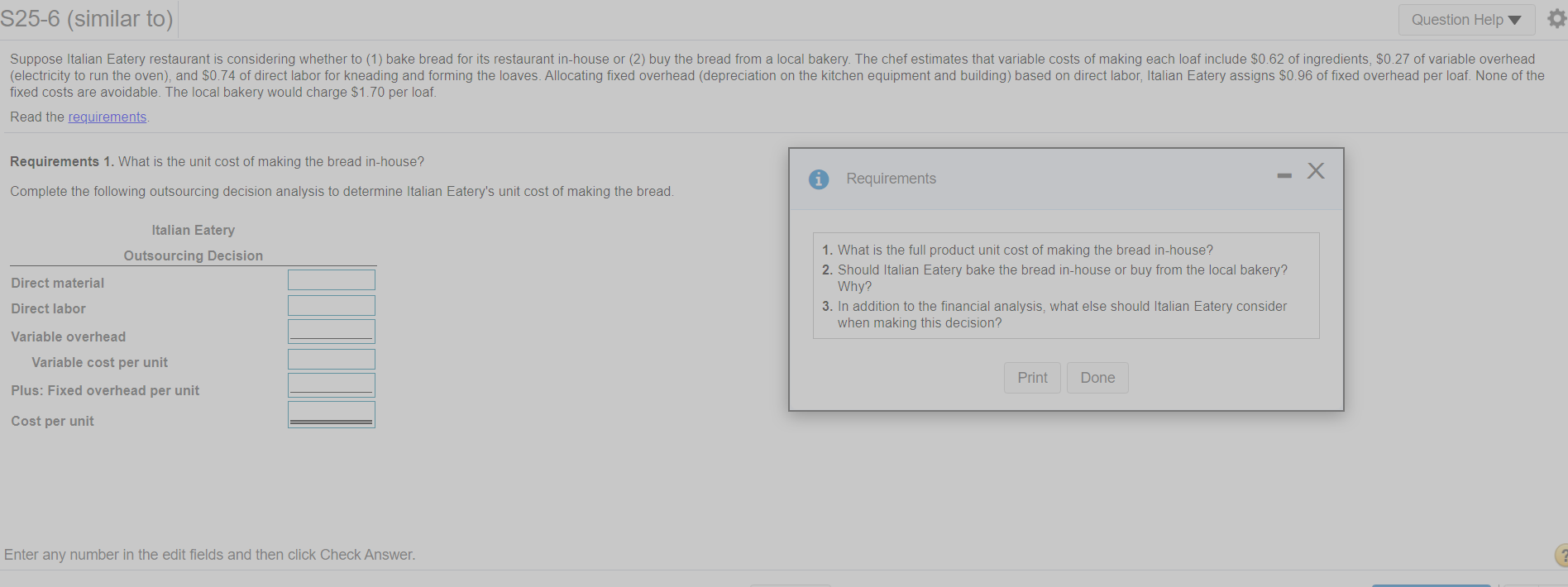 S25-6 (similar to) Question Help Suppose Italian