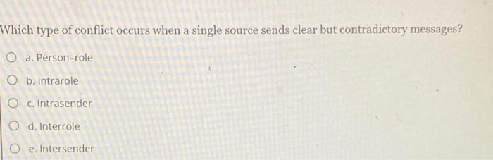 Which type of conflict occurs when a single