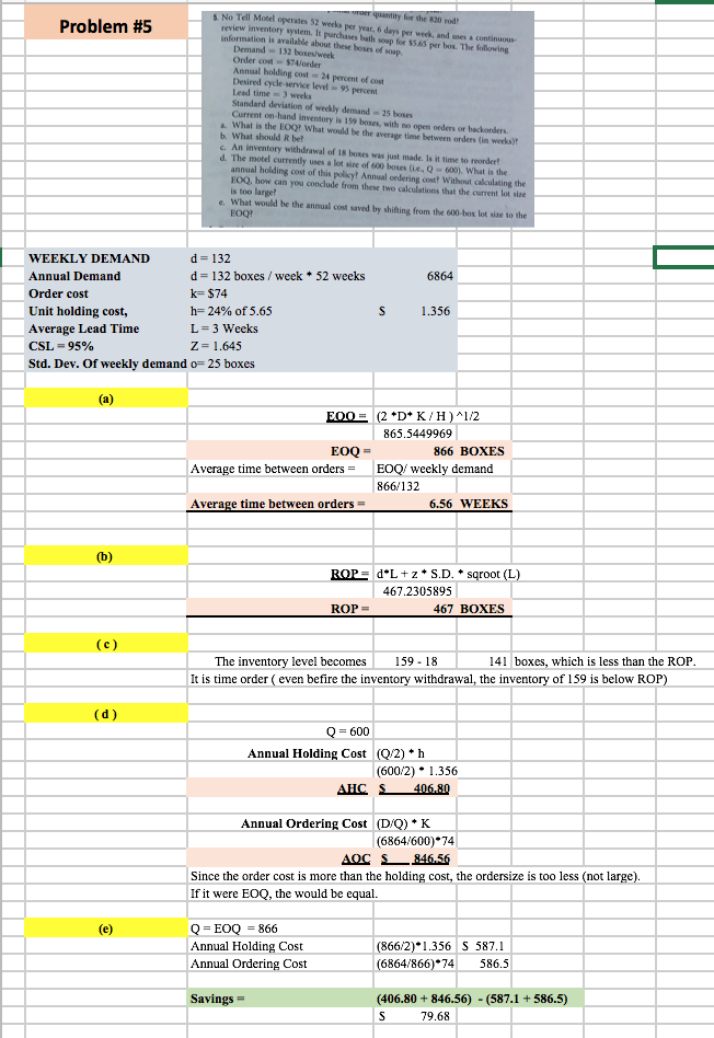Problem #5 is provided. Please answer #6 a/b