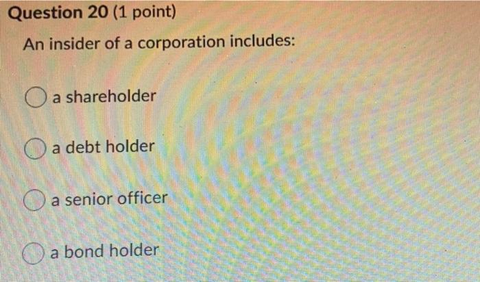 Question 22 (1 point) All of these statements are