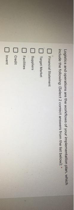 Logistics and operations are the workflows of