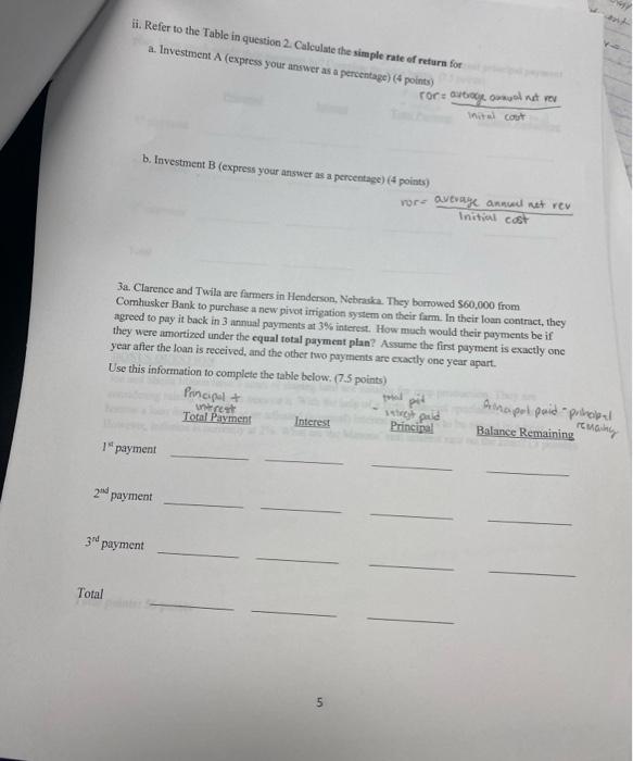 ii. Refer to the Table in question 2. Calculate