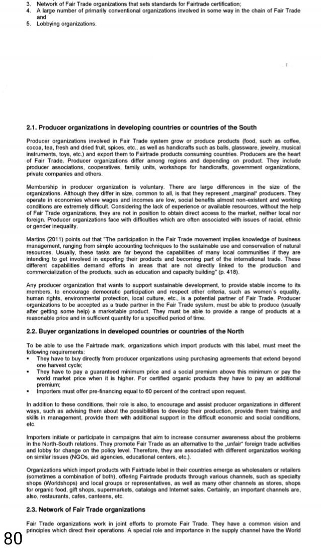 only conclusion 3. Network of Fair Trade