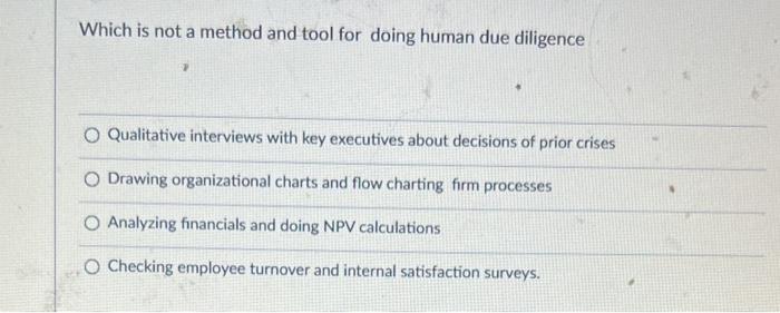 Which is not a method and tool for doing human