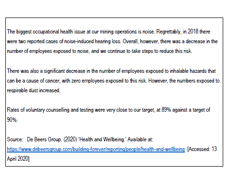 Discuss the extent to which the De Beers Group is