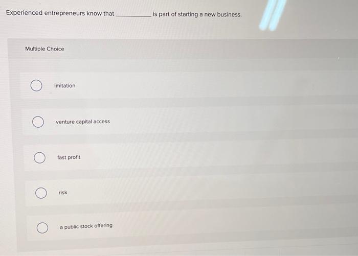 Experienced entrepreneurs know that is part of