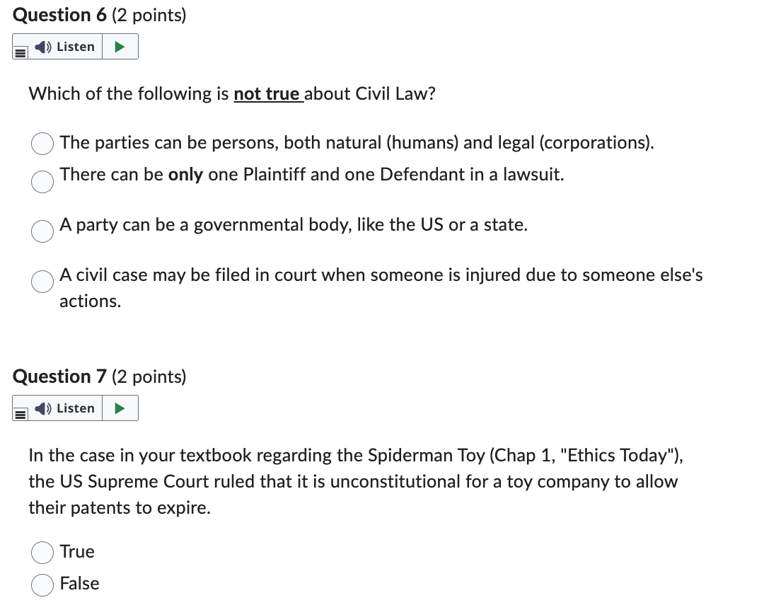 Which of the following is not true about Civil