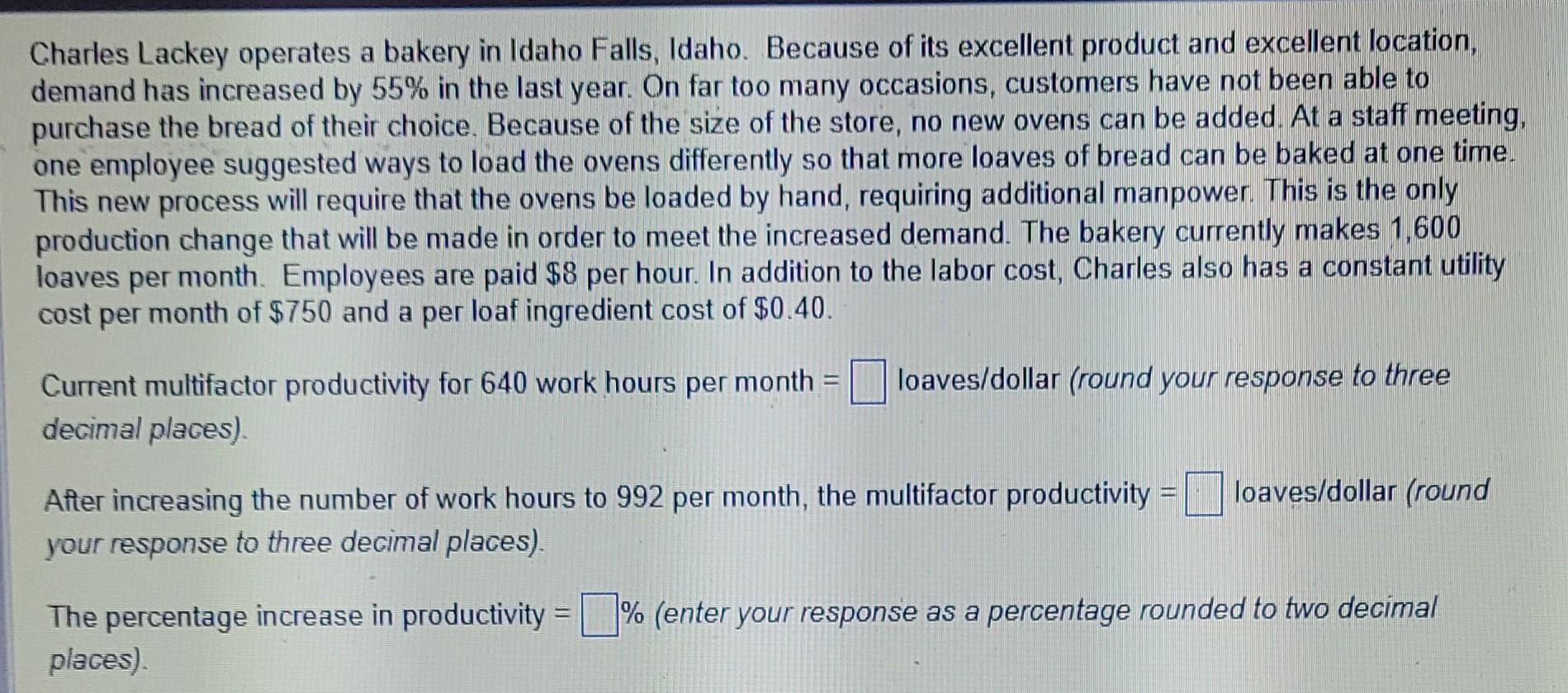 Charles Lackey operates a bakery in Idaho Falls,