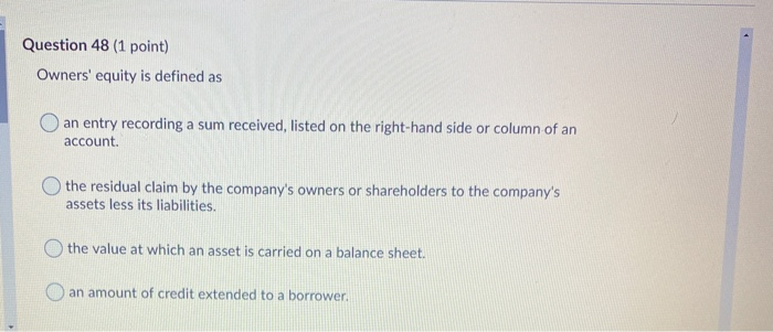 Question 49 (1 point) A dispute over damage to