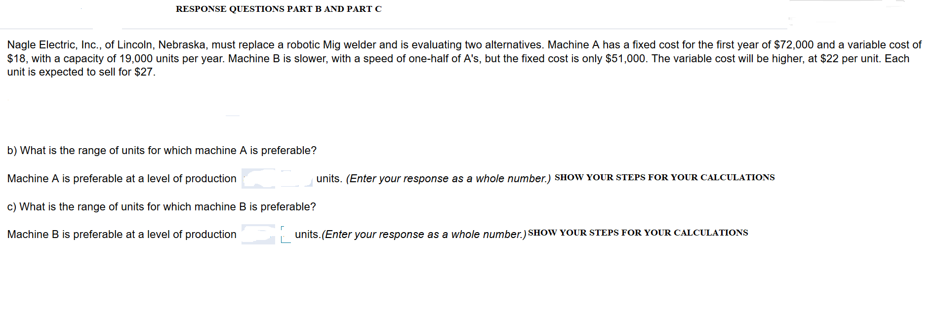 RESPONSE QUESTIONS PART B AND PART C Nagle