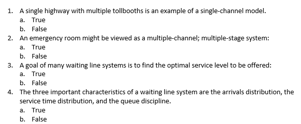 1. a. a. A single highway with multiple