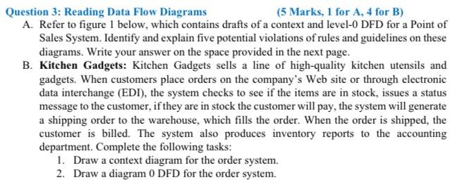 Question 3: Reading Data Flow Diagrams (5 Marks,