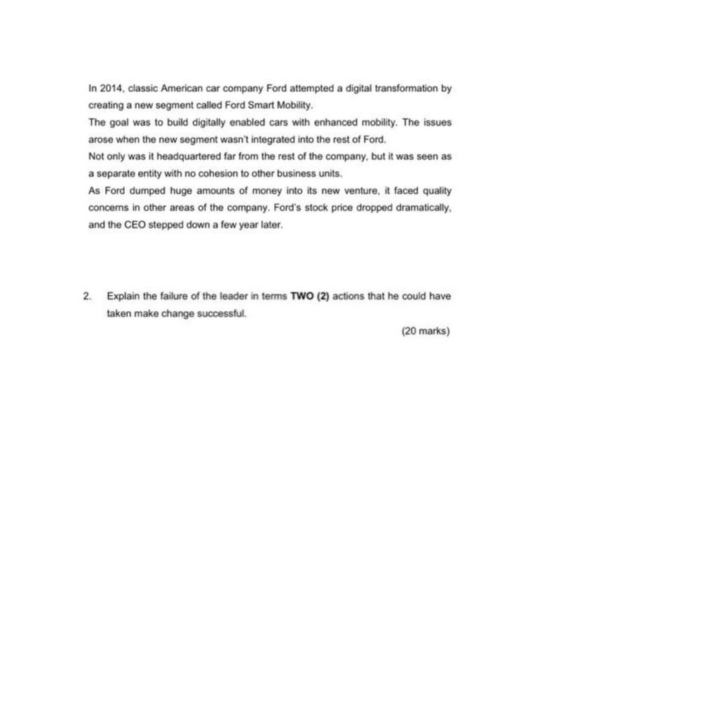 In 2014, classic American car company Ford