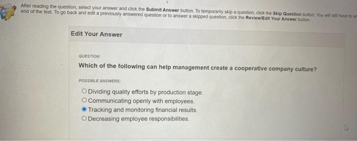 please answer this question from total quality