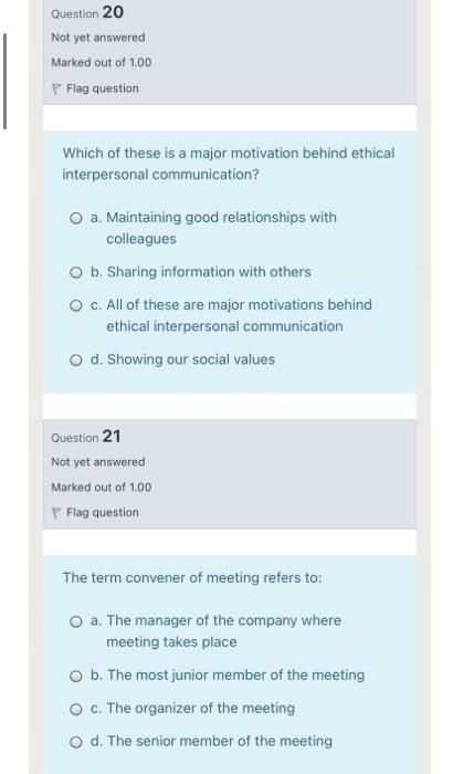 please fast Question 19 Not yet answered Marked