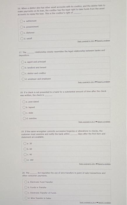 16. When a debtor also has other asset accounts
