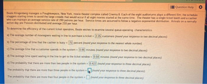 Question Help Beate Klingenberg manages a