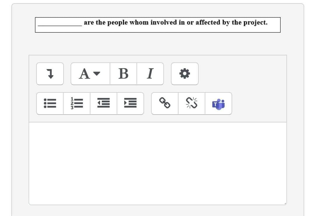 The section of a project charter is important