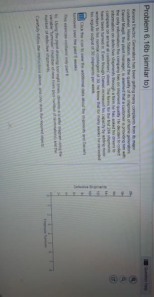 Problem 6.16b (similar to) Cuestion Help 20- 18-